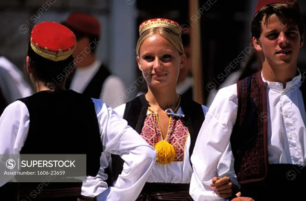Croatia, Southern Dalmatia, village of Cilipi (region of Cavtat), folklore and traditional dances