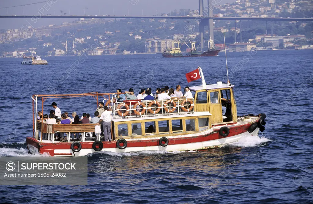 Turkey, Istanbul, boat on the Bosphorus detroit