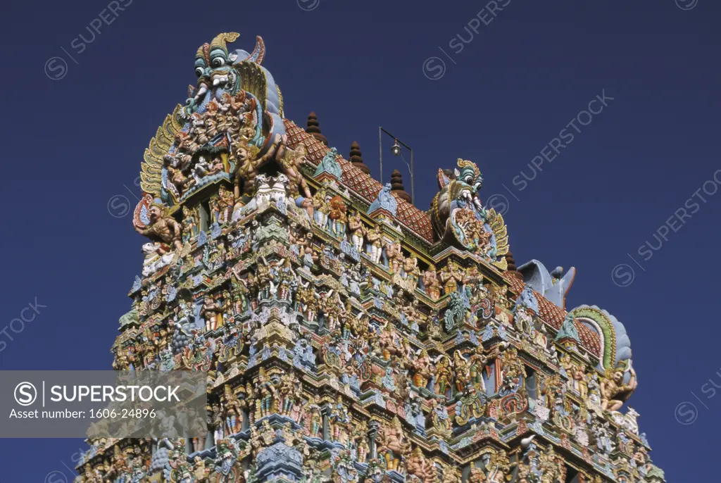 India, Tamil Nadu, Madurai, Meenakshi temple, gopuram