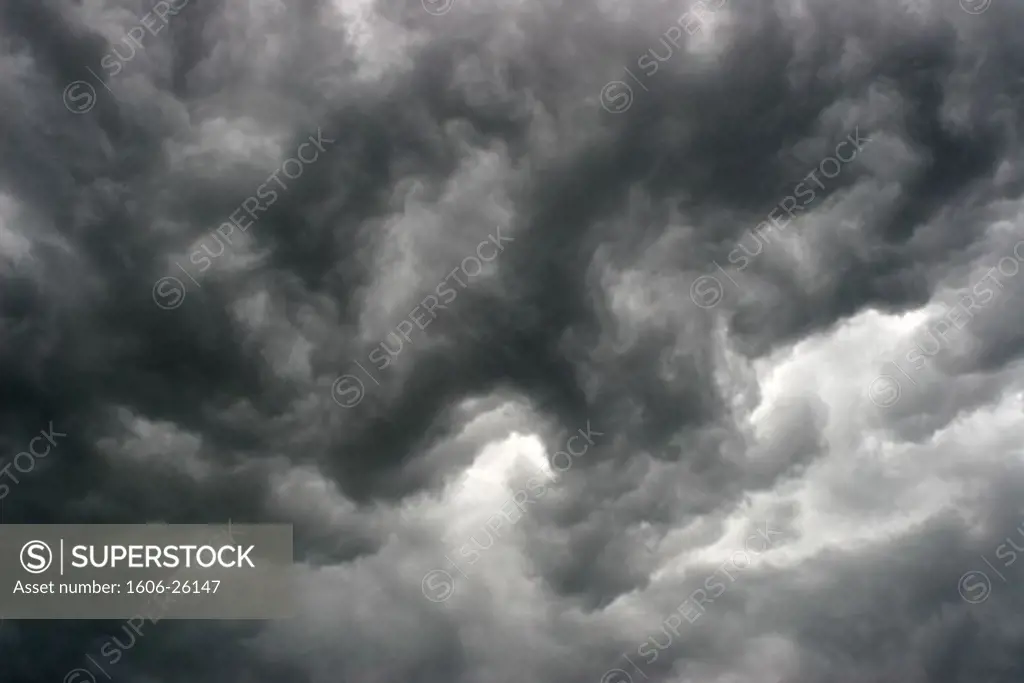 Stormy sky, black clouds