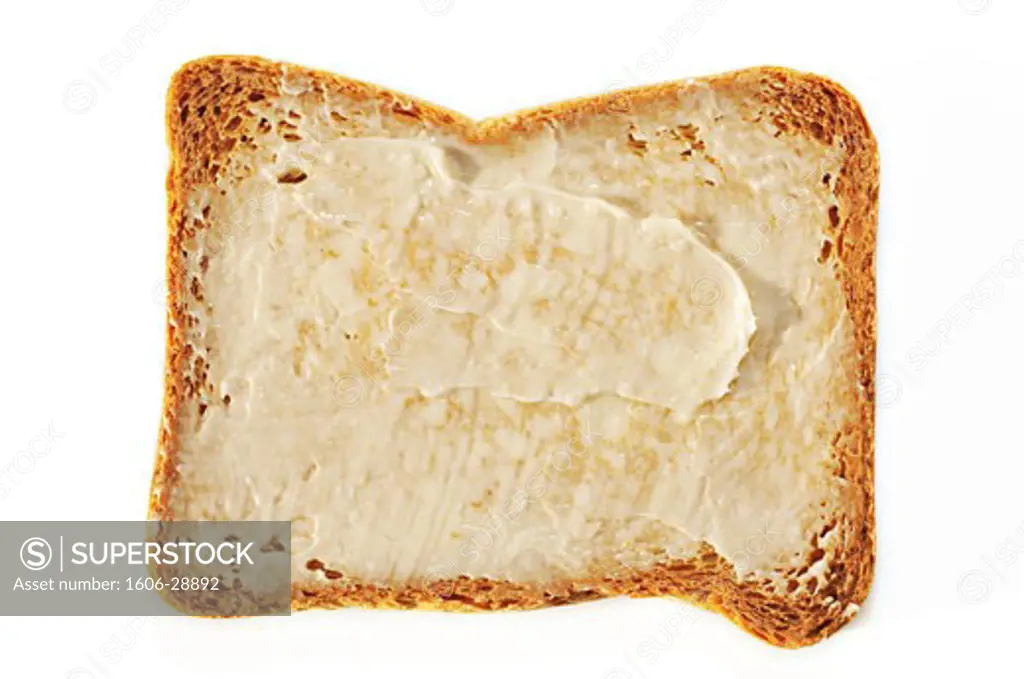 Close-up on toasted bread and butter