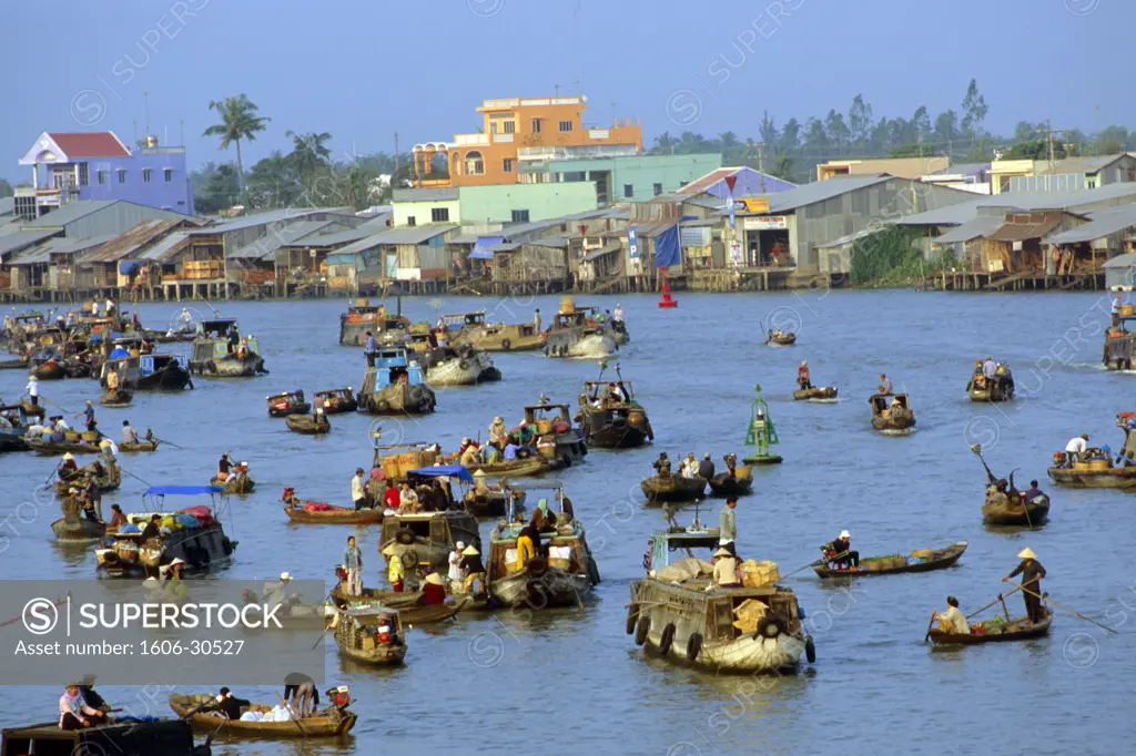 Vietnam, Mekong delta, Cantho, Cai Rang flotting market