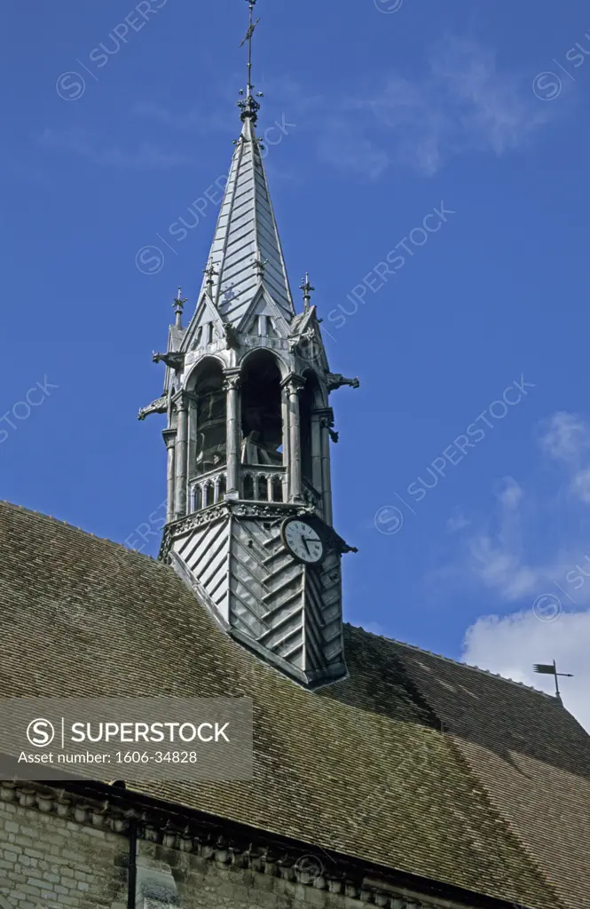 France, Burgundy, Yonne, Chablis, bell tower, St Martin collegiate church