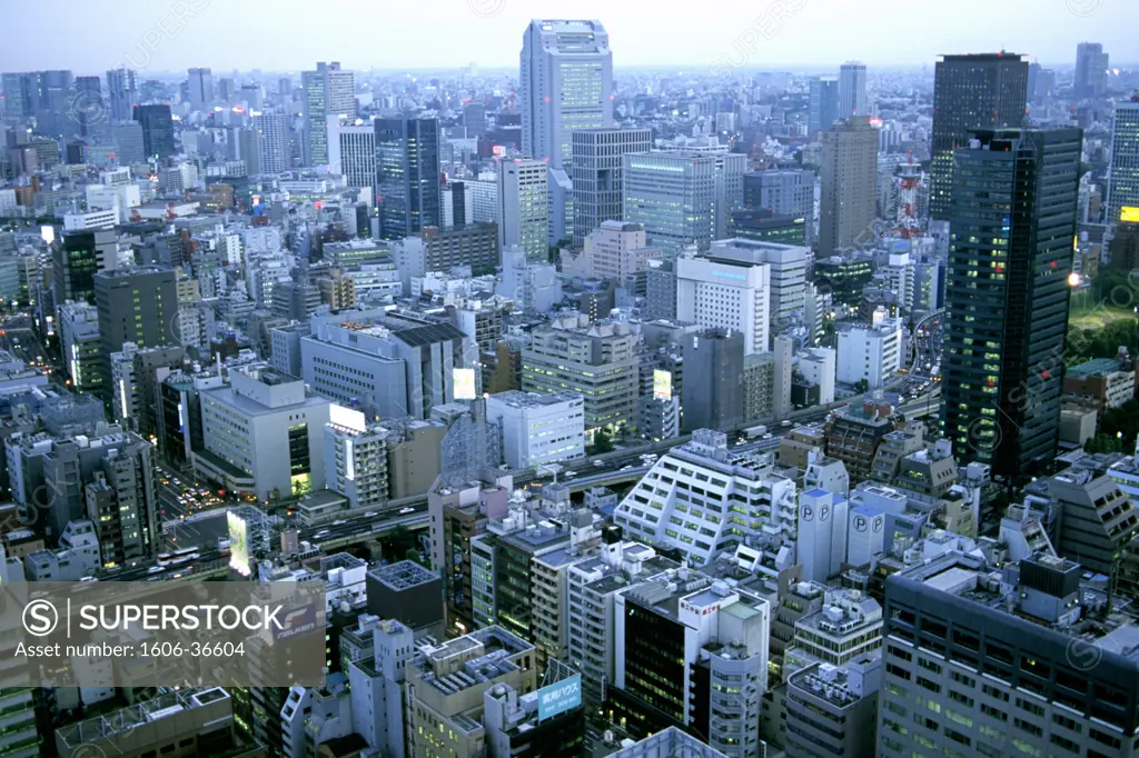 Japan, Tokyo, Skyline, aerial view