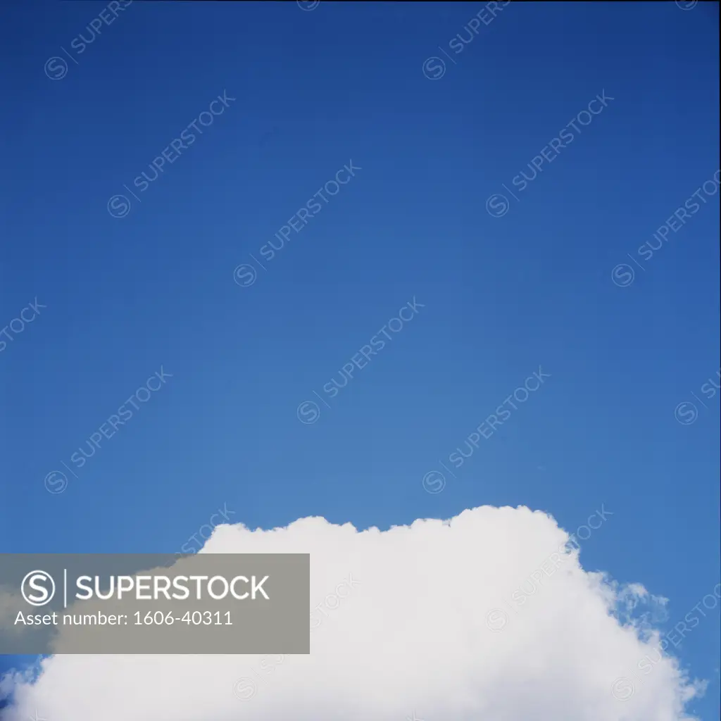 White cloud, blue sky