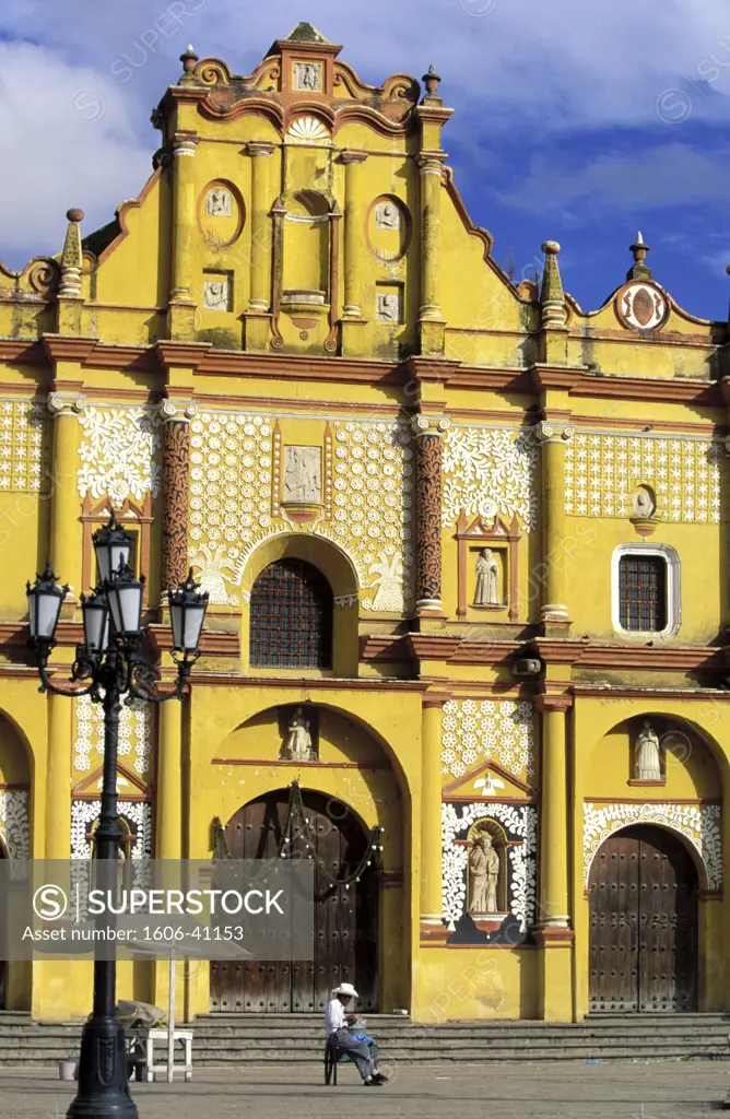 Mexico, Chiapas state, San Cristobal de las Casas cathedral