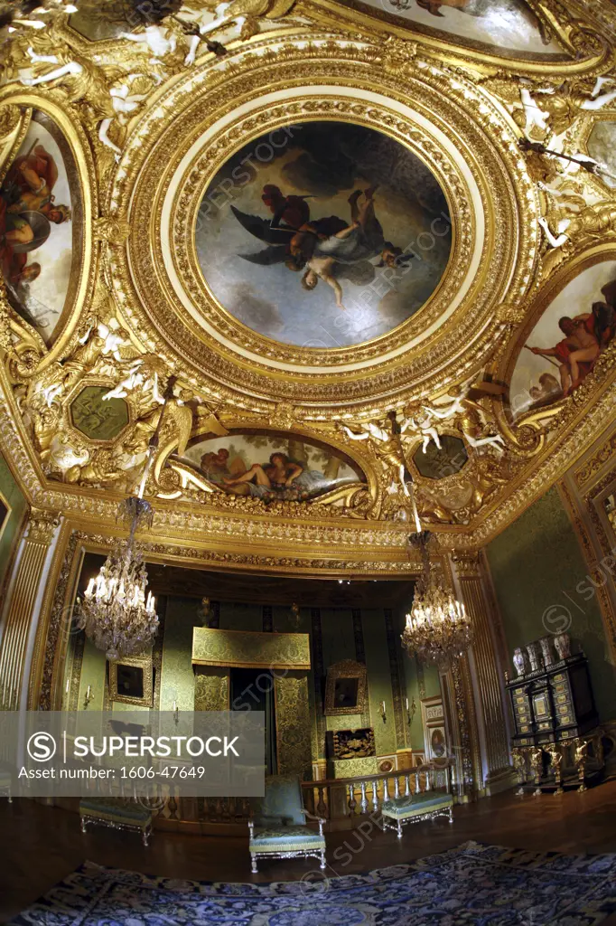 France, ile de France, Seine et Marne, Vaux le Vicomte castle, king's bedroom