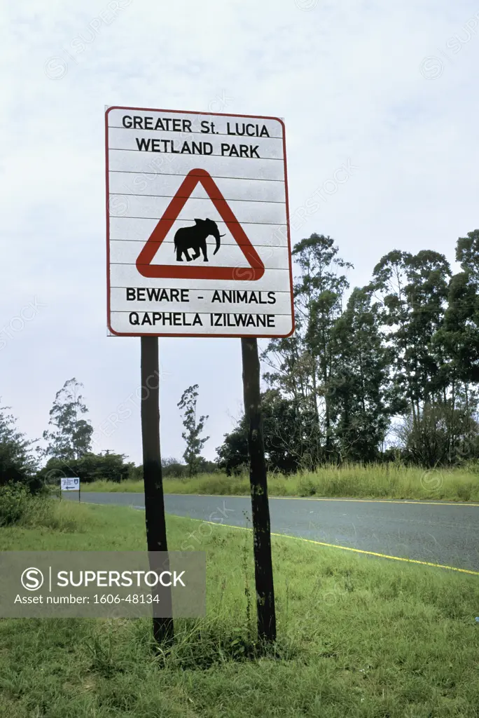 South Africa, "elephant" road sign