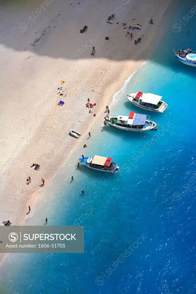 Greece, Ionian islands,  Zante (called Zakynthos island), the famous Navagio beach