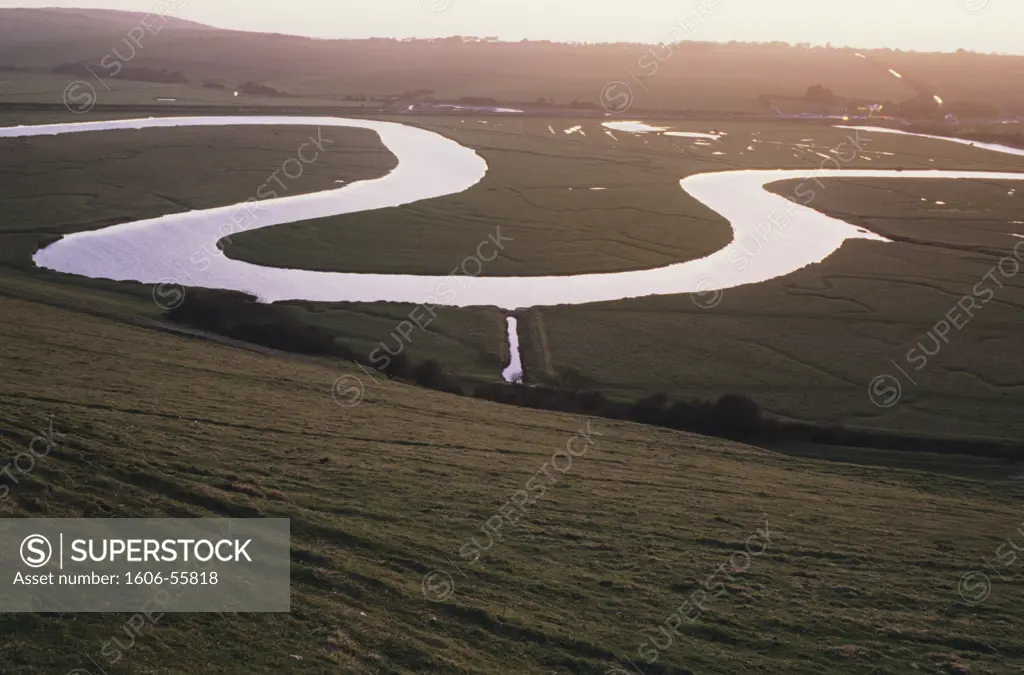 United Kingdom, England, Cuckmere river, landscape