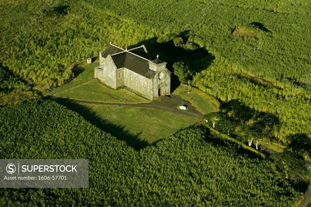 Mauritius island, Salette church, aerial view