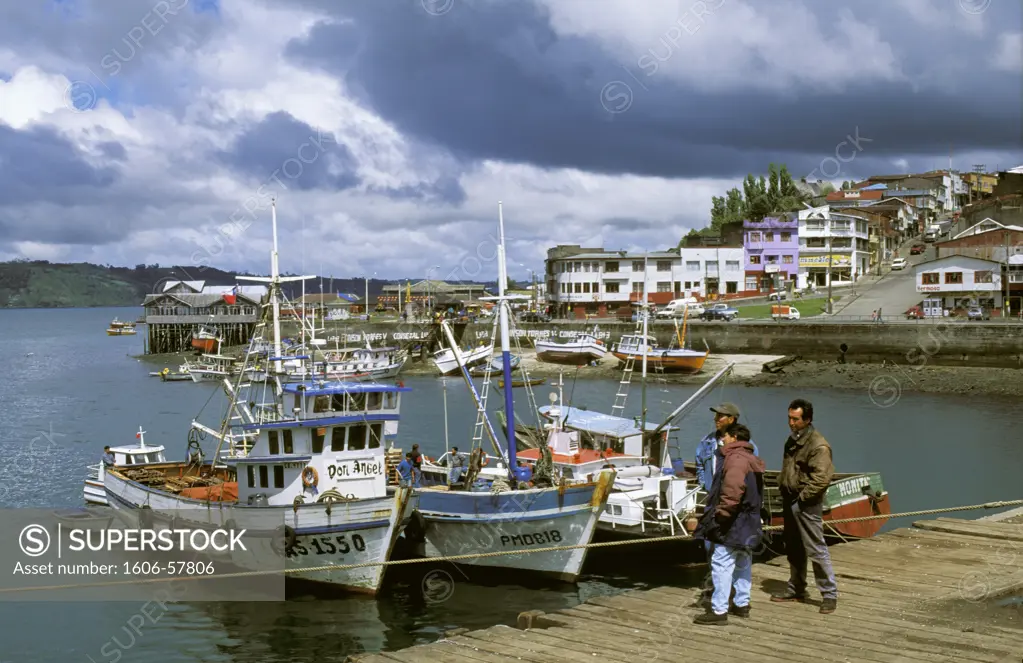 Chili, Chiloé island, Castro harbour
