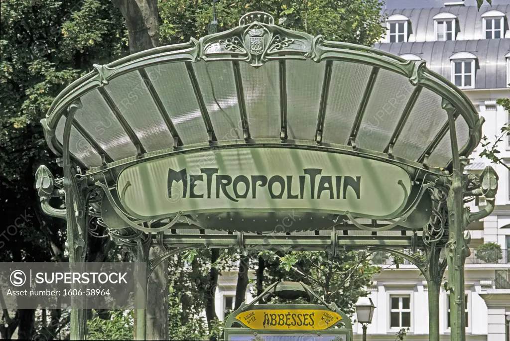 France, Paris, subway, Abbesses station