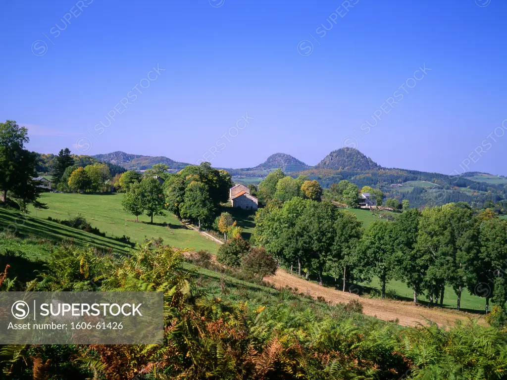 France, Auvergne, Haute-Loire, landscape