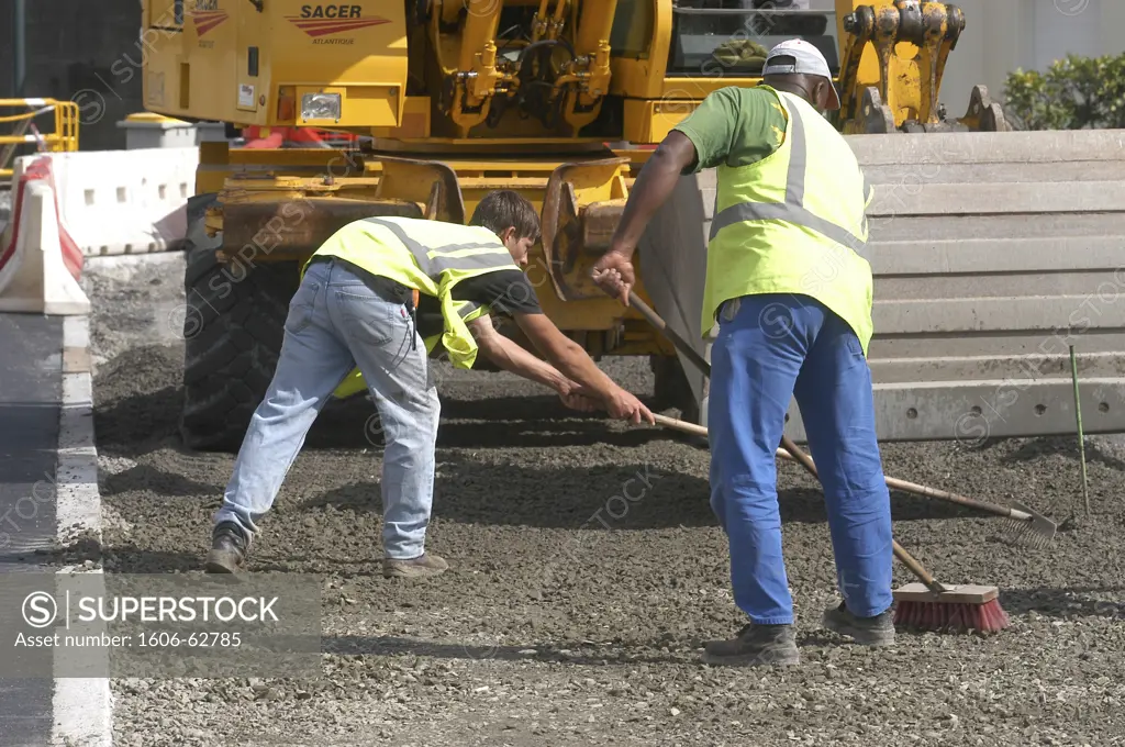 France, Pays de la Loire, Loire-Atlantique, Nantes, street works