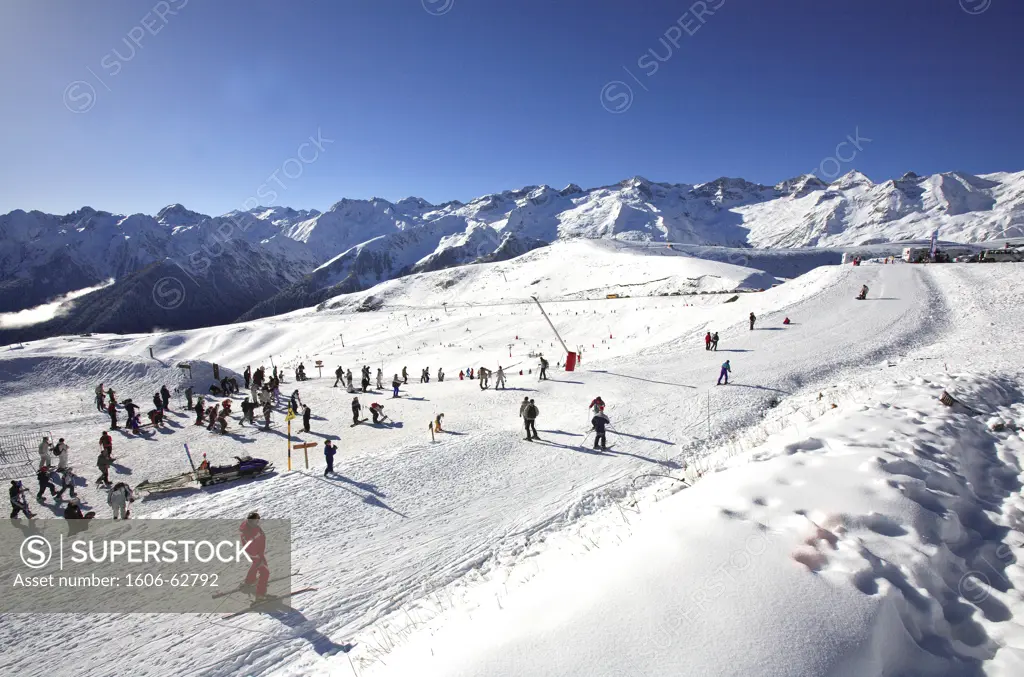France, French Pyrenees mountains, Haute Garonne (31) Superbagneres ski resort (1400m)