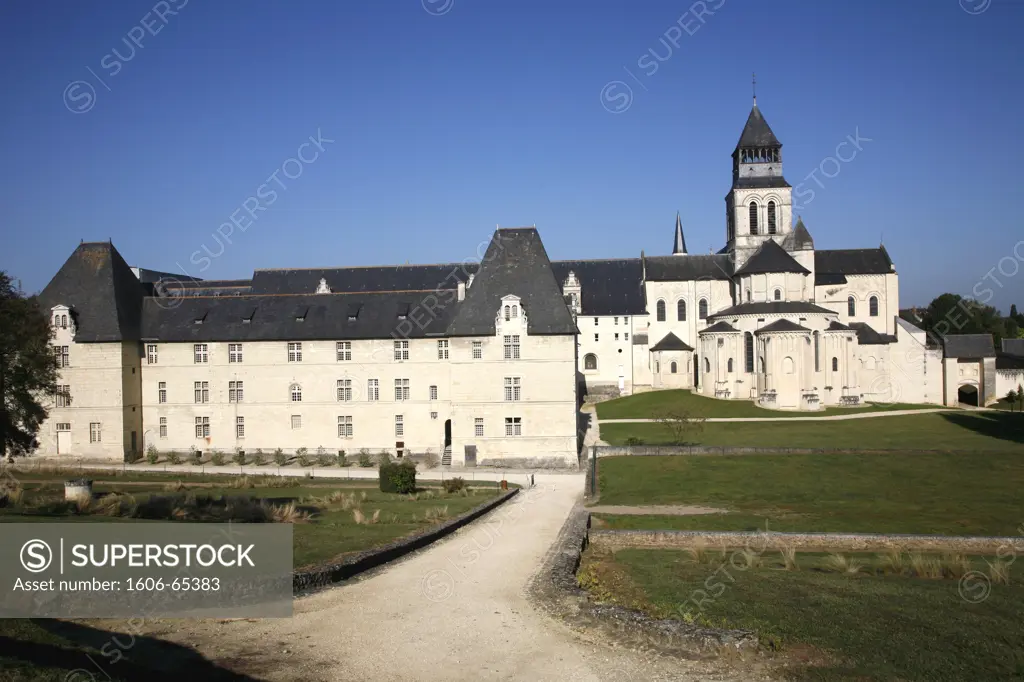 France, Maine et Loire, Anjou, Fontevraud-l'Abbaye, Fontevraud royal abbey (12th century)