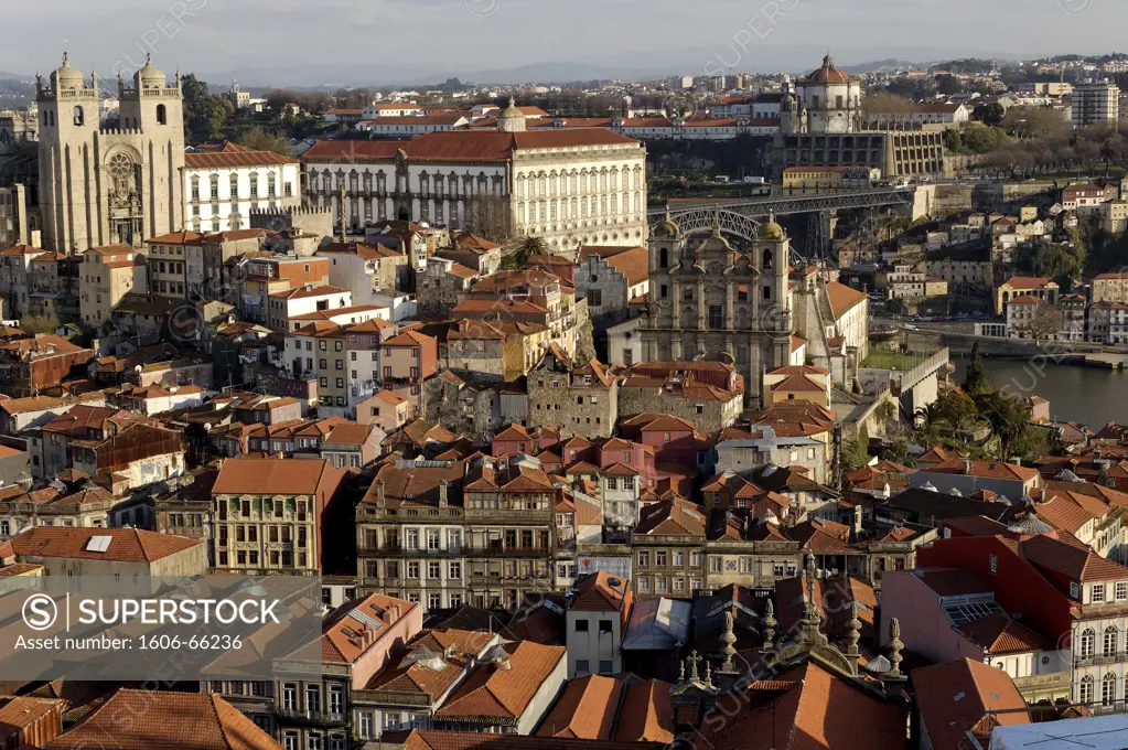 Portugal, Oporto, overview from former prison of Court of Appeal (1752)