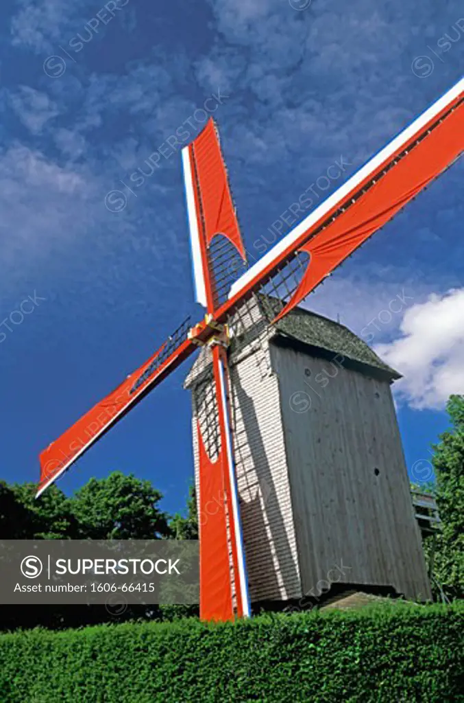 France, Nord, Cassel, windmill (Kasteel Meulen)
