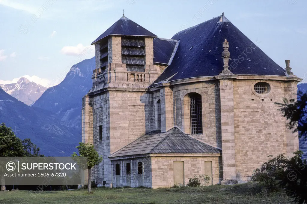 France, Provence Alpes Cote d'Azur, Hautes Alpes, Mont-Dauphin citadel, the church