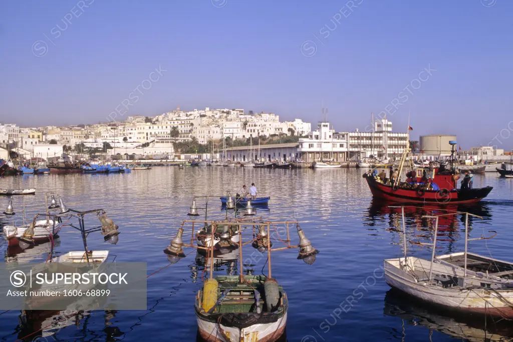 Africa, Morocco, Tangier port and medina