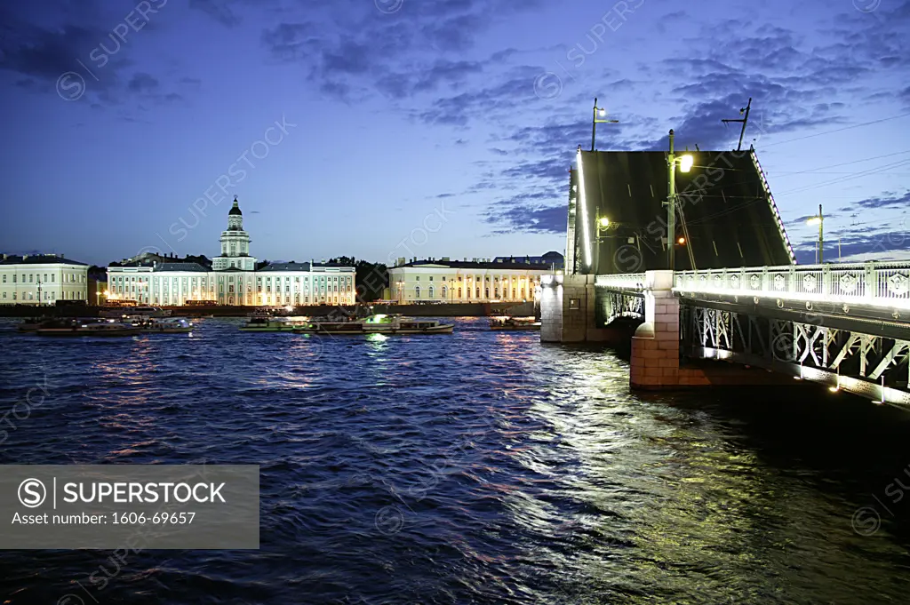 Russia, St Petersburg, Neva river