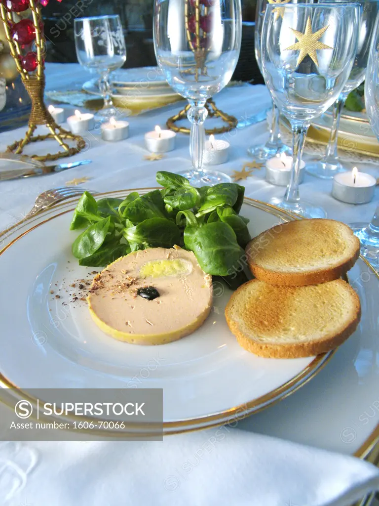 Foie gras on a white plate