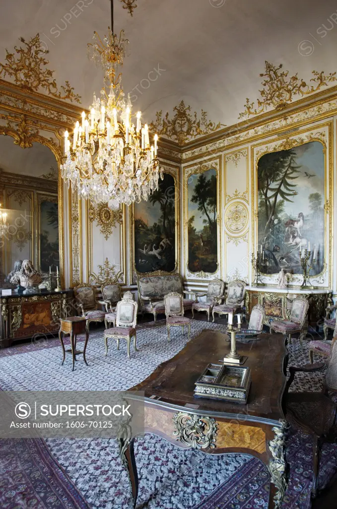France, Picardie, Oise, Chantilly castle, Monsieur le Prince bedroom