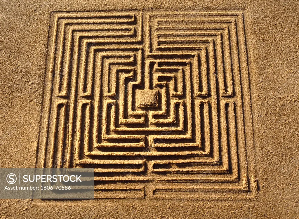 Maze in sand