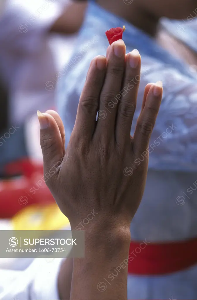Indonesia, Bali, Praying hands