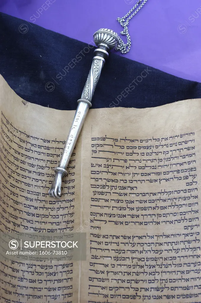 Israel, Neot Kedumim, Torah and yad or pointer