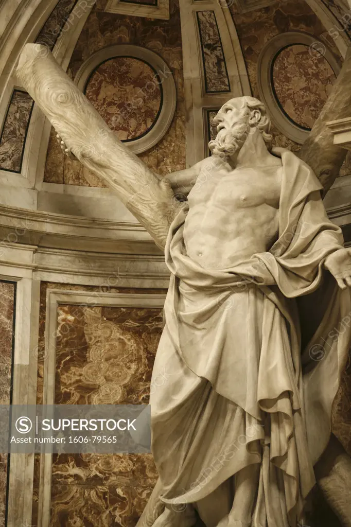 Italie, Latium, Rome, Statue of Saint Andrew in St Peter's basilica