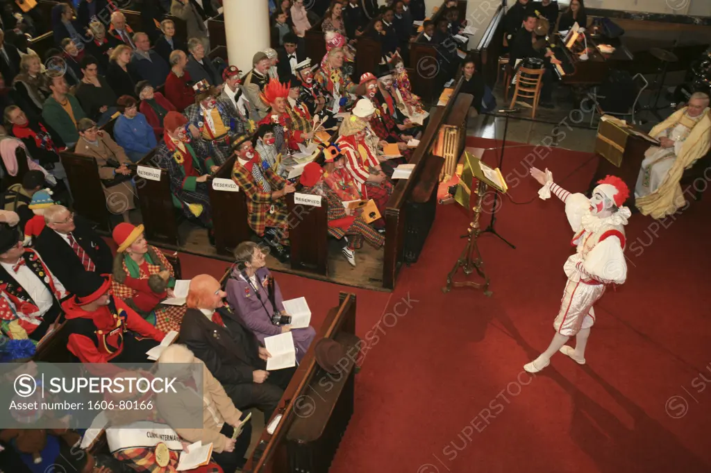 Grande-Bretagne, Londres, Annual Grimaldi clown service in London