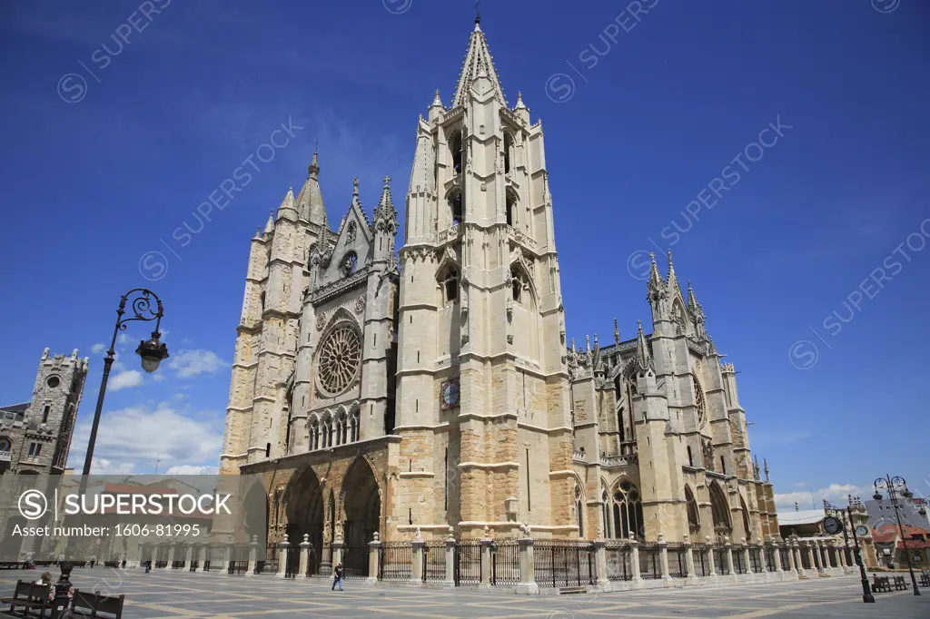 Spain, Castilla Leon, Leon, Cathedral
