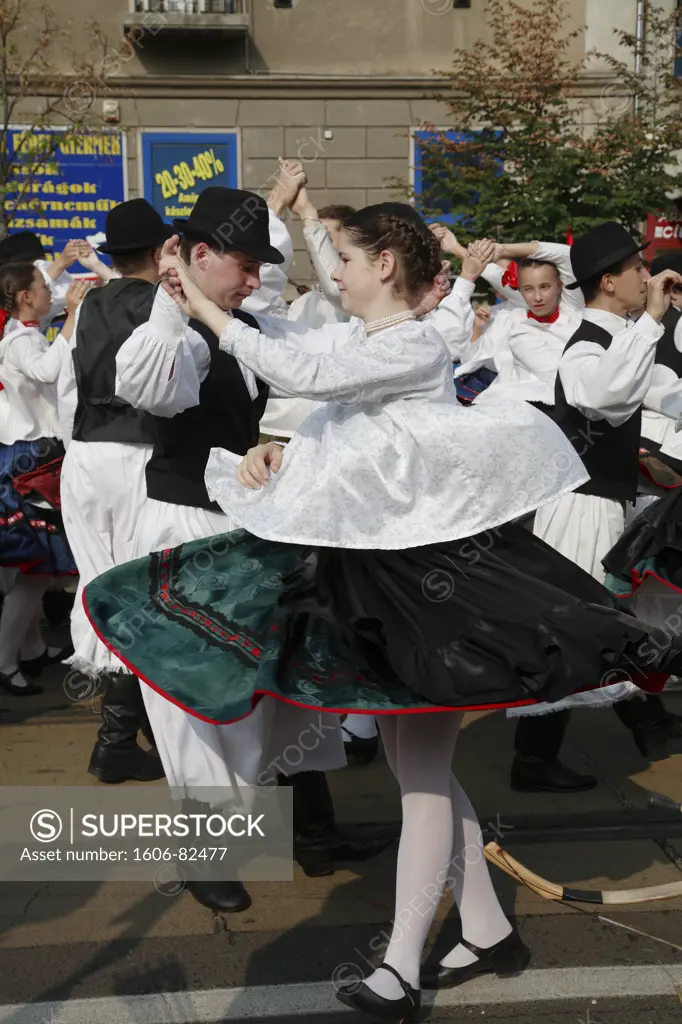 Hungary, Debrecen, Floral Carnival festival folklore people