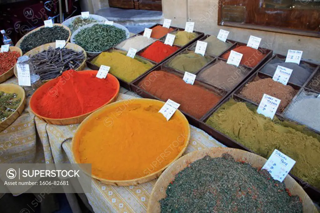 France, Provence, Aix en Provence, market, spices