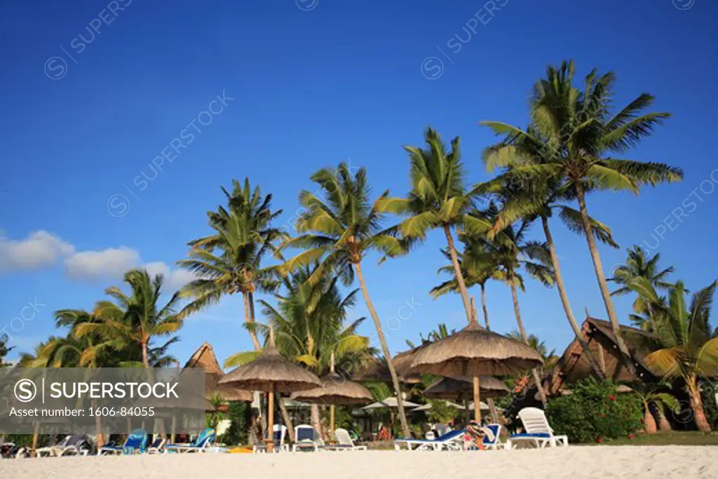 Mauritius, Trou aux Biches, beach, palms