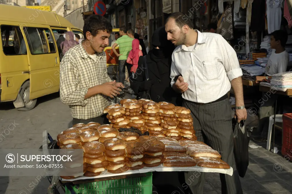 Syria, Alep, cakes peddler