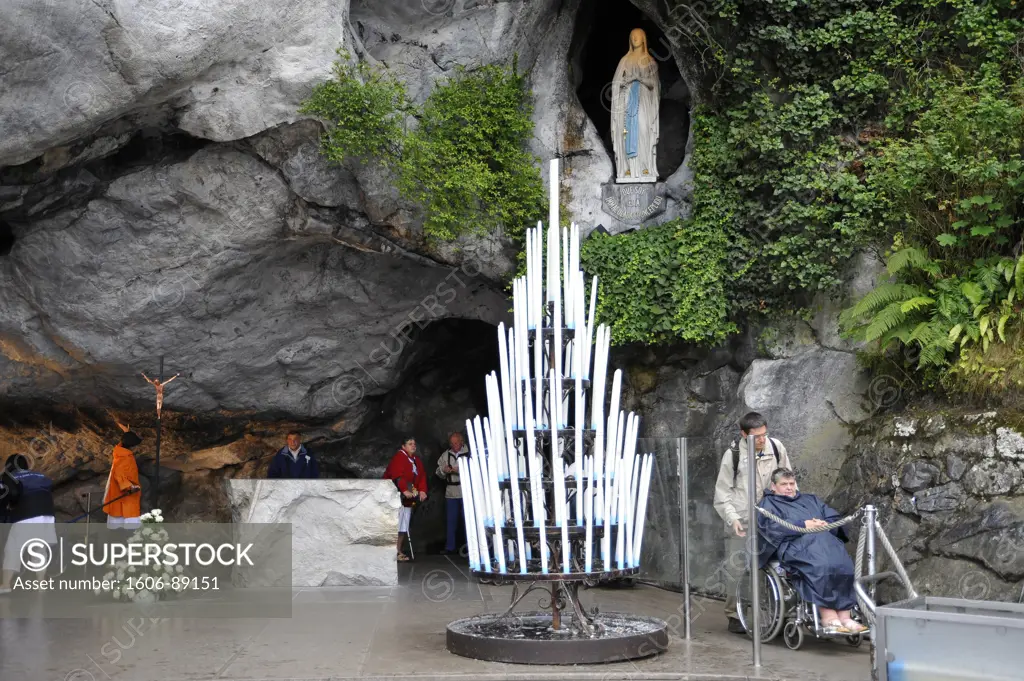 France, Lourdes, Lourdes grotto
