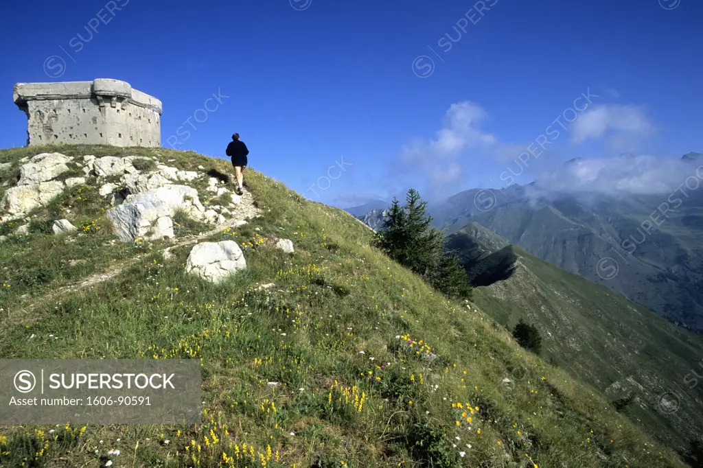 France, Provence Alpes cote d'azur, Provence, Alpes-Maritimes, Authion mountain, Mercantour National Parc, fort des Trois Communes