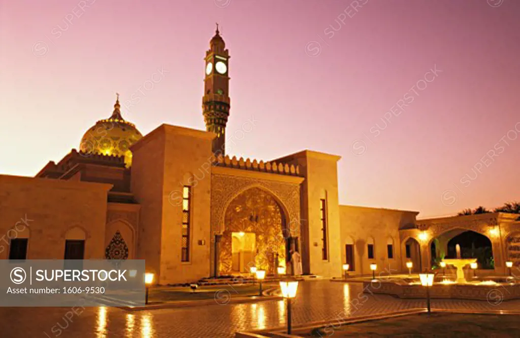 Sultanate of Oman, Masqat, Jawi mosque, by night