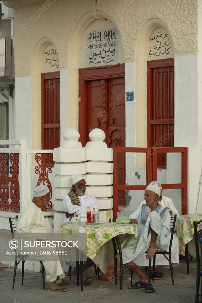 Oman, Muscat, Mutrah, street scene, people