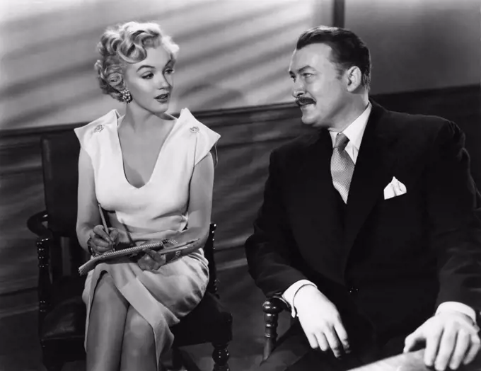 Marilyn Monroe and Albert Dekker , As Young as You Feel  , 1951 directed by Harmon Jones 20th Century Fox