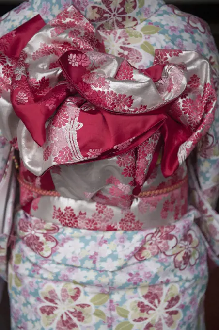 Japanese kimono large belt called obi, Tokyo, Japan