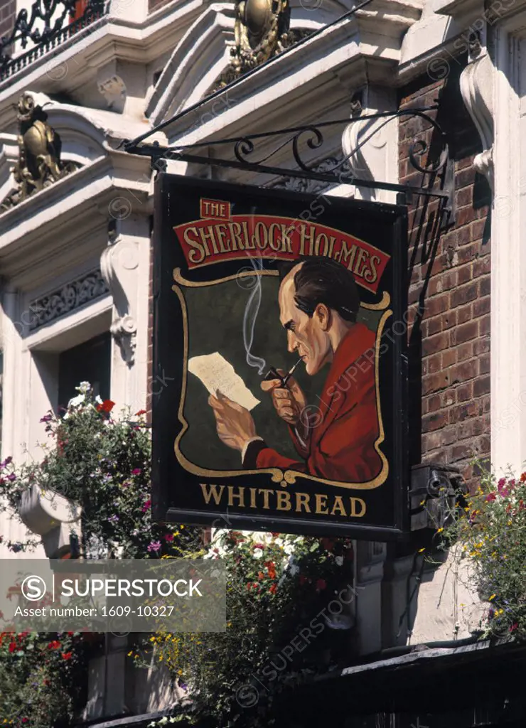 Sherlock Holmes Pub sign, London, England