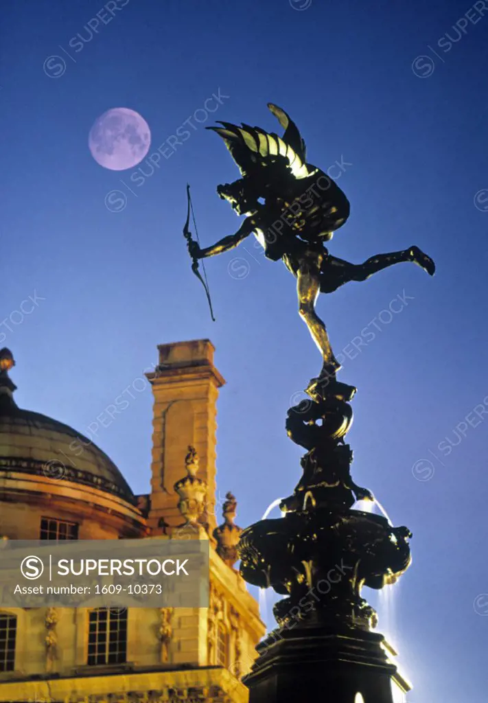 Eros statue, Piccadilly Circus, London, England