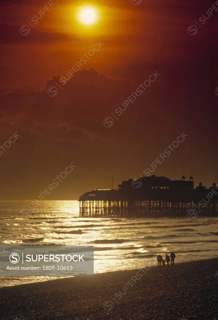 Beach & West Pier, Brighton, East Sussex, England
