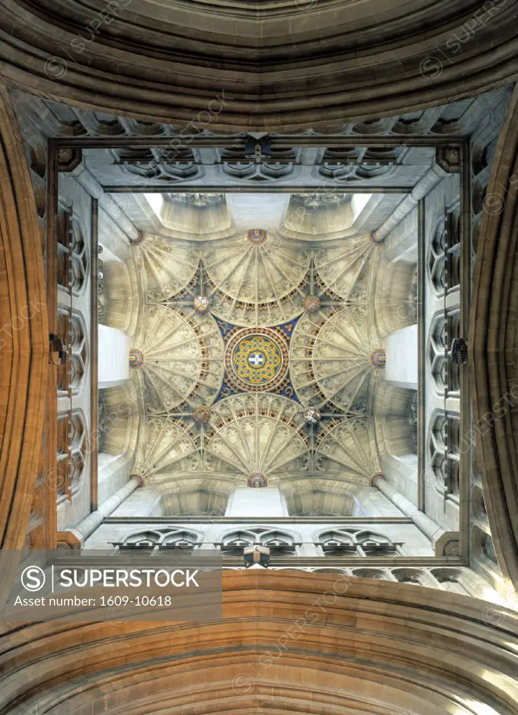 Ceiling of Canterbury Cathedral, Kent, England