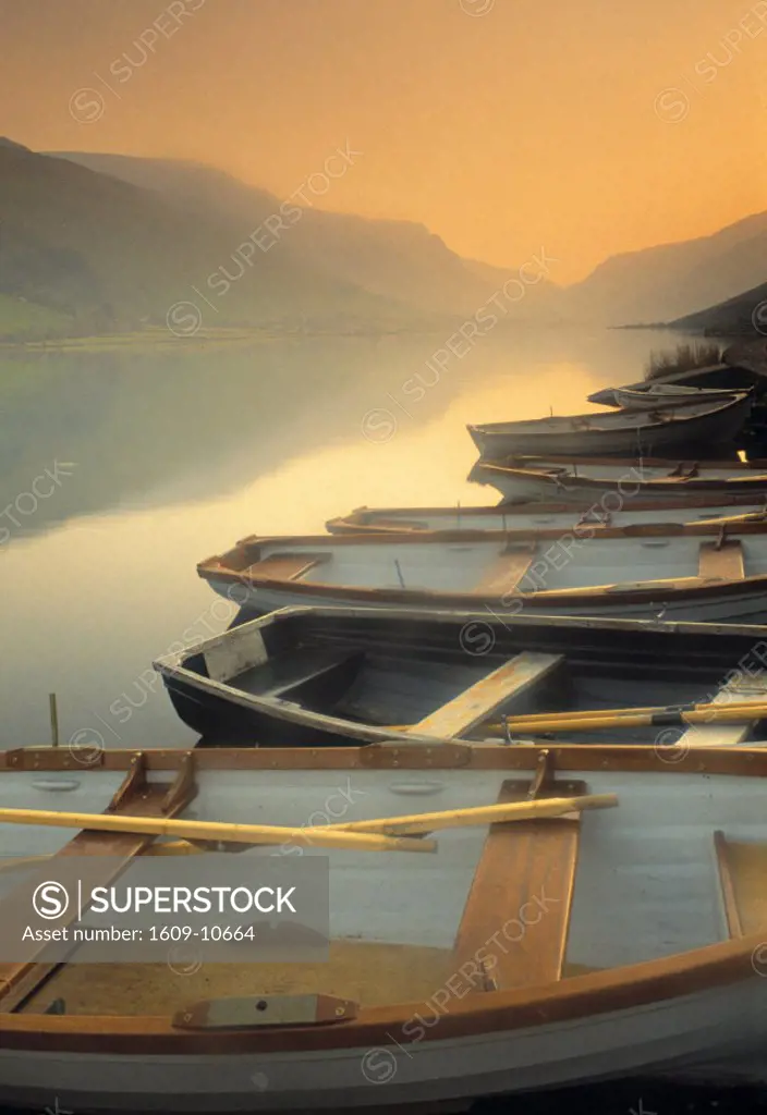 Boats on lake, Wales