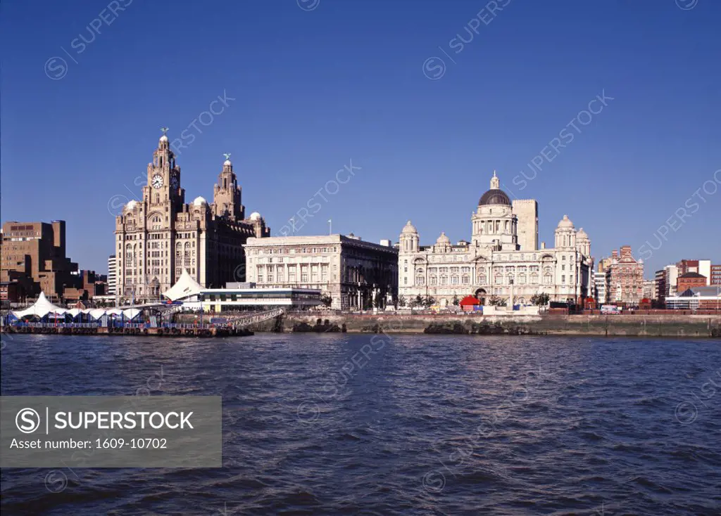 Liver Building and Port of Liverpool, England